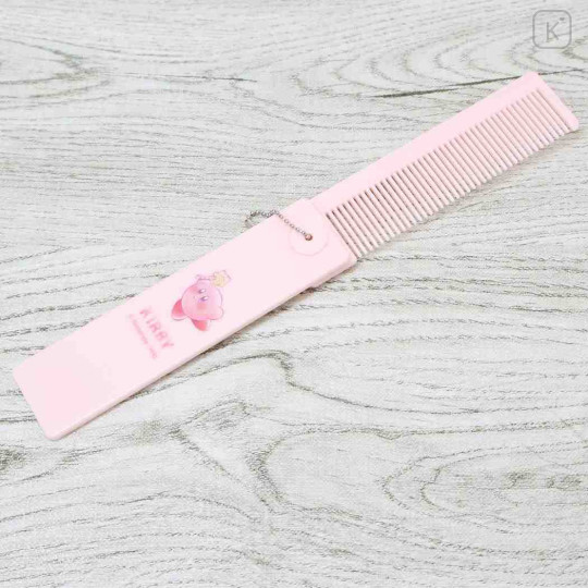 Japan Kirby Folding Compact Comb & Mirror - Kirby : Pink - 3