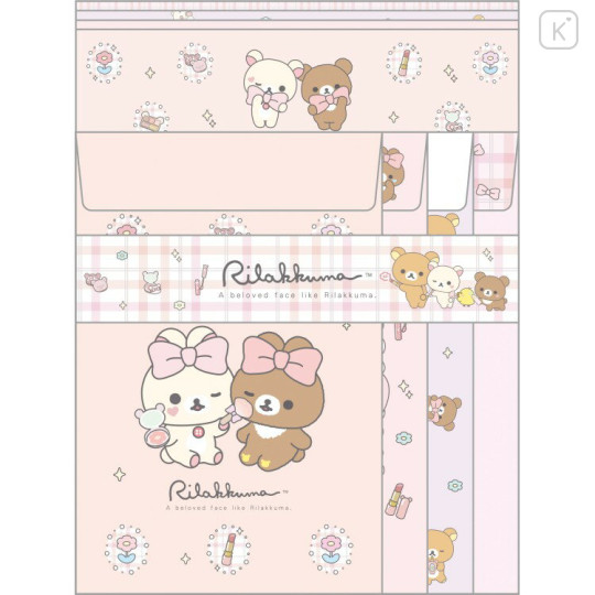 Japan San-X Letter Envelope Set - Rilakkuma : Makeup Rilakkuma - 1