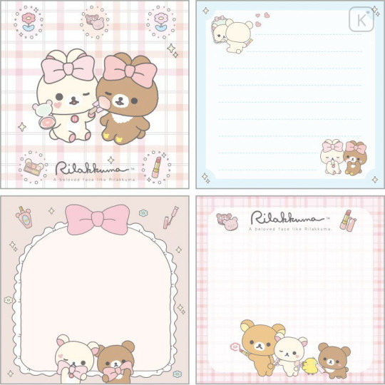 Japan San-X Square Memo Pad - Rilakkuma : Makeup Rilakkuma Korikogu - 2