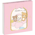 Japan San-X Square Memo Pad - Rilakkuma : Makeup Rilakkuma Flower - 1