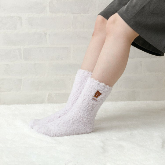 Japan San-X Crew Socks - Chairoikoguma : Chilling Warm Room Socks - 3