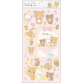 Japan San-X Gold Foil Clear Seal Sticker - Rilakkuma : Makeup Rilakkuma - 1