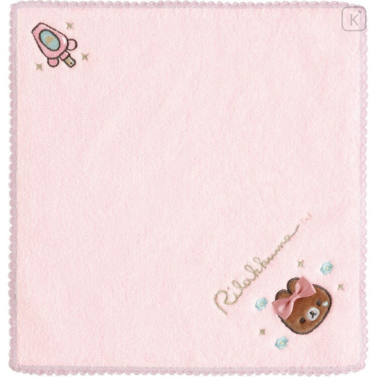 Japan San-X Mini Towel Handkerchief - Chairoikoguma : Makeup Rilakkuma - 1