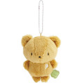 Japan San-X Keychain Plush - Always Together Pinny Mu Retro Brown Bear - 1