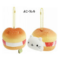 Japan San-X Keychain Plush - Nyan Nyan Nyanko : Always Together Retro Strawberry Cream Puff Cat - 2
