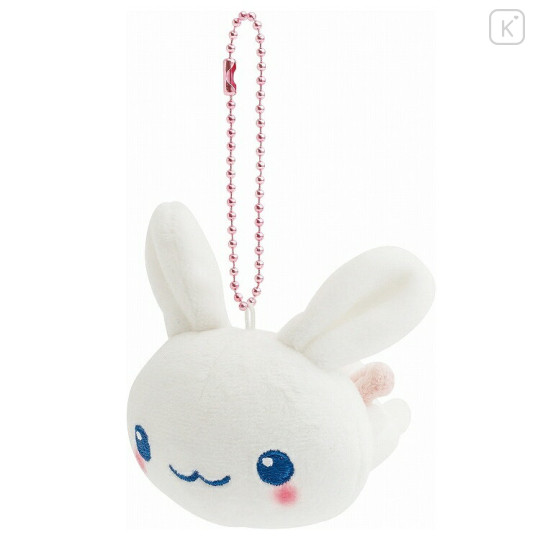 Japan San-X Keychain Plush - Always Together Retro Twin Rabbit Angels Laying Down - 1