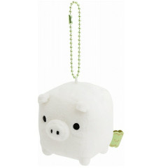 Japan San-X Keychain Plush - Always Together Retro Monokuro Boo White
