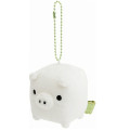Japan San-X Keychain Plush - Always Together Retro Monokuro Boo White - 1