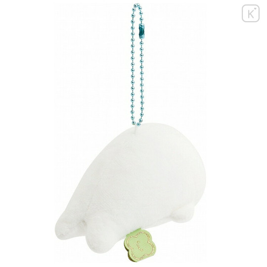 Japan San-X Keychain Plush - Always Together Retro Mamegoma White - 2
