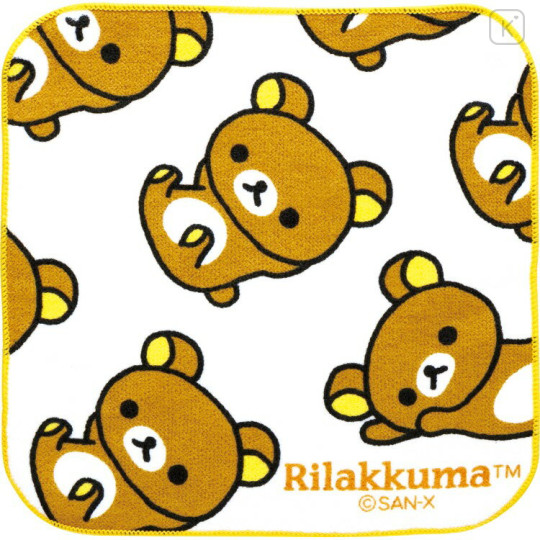 Japan San-X Mini Towel Handkerchief - Rilakkuma : Relax - 1