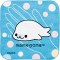 Japan San-X Mini Towel Handkerchief - Mamegoma : Blue - 1