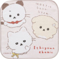 Japan San-X Mini Towel Handkerchief - Ishiyowa-chan : Introducing Kouhai-chan Pink - 1