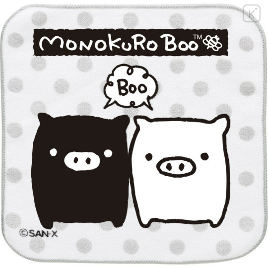 Japan San-X Mini Towel Handkerchief - Retro Monokuro Boo - 1