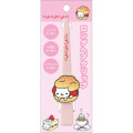 Japan San-X Long Hair Clip - Nyan Nyan Nyanko : Retro Strawberry Cream Puff Cat - 1