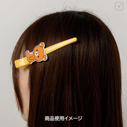 Japan San-X Long Hair Clip - Rilakkuma : Yellow - 4