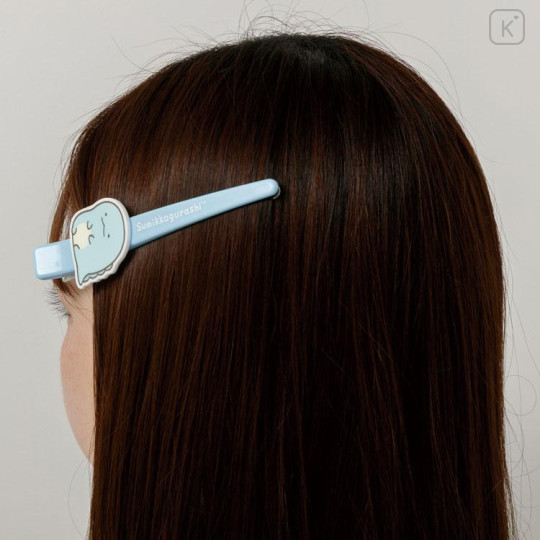 Japan San-X Long Hair Clip - Sumikko Gurashi : Tokage Blue - 4