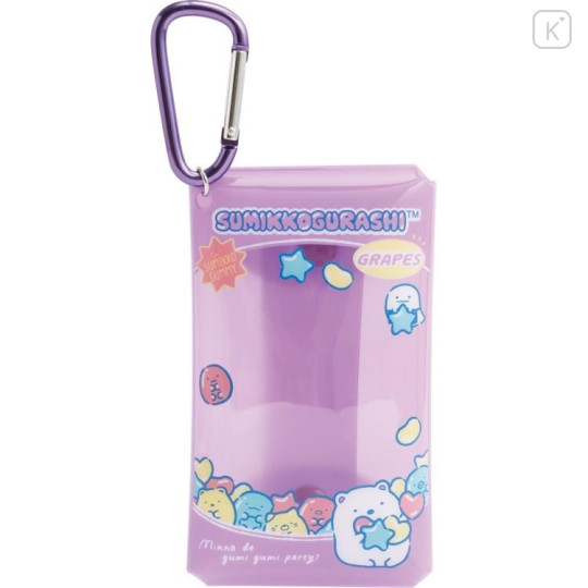 Japan San-X Hanging Plush with Clear Case (S) - Sumikko Gurashi : Gummy Gummy Party Shirokuma - 4