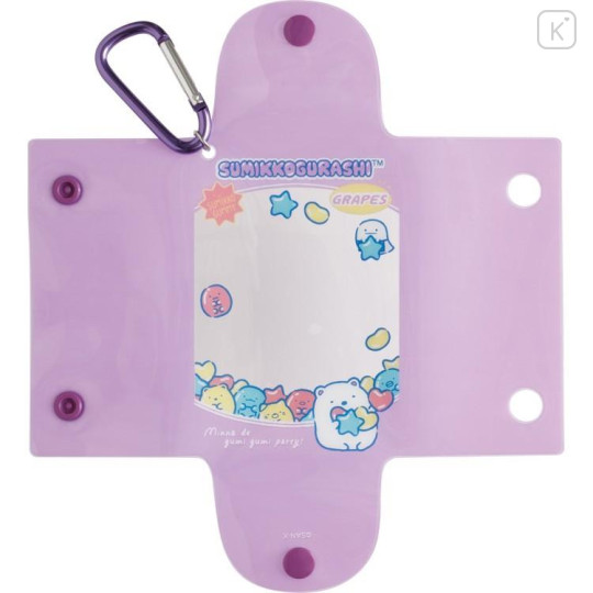 Japan San-X Hanging Plush with Clear Case (S) - Sumikko Gurashi : Gummy Gummy Party Shirokuma - 6