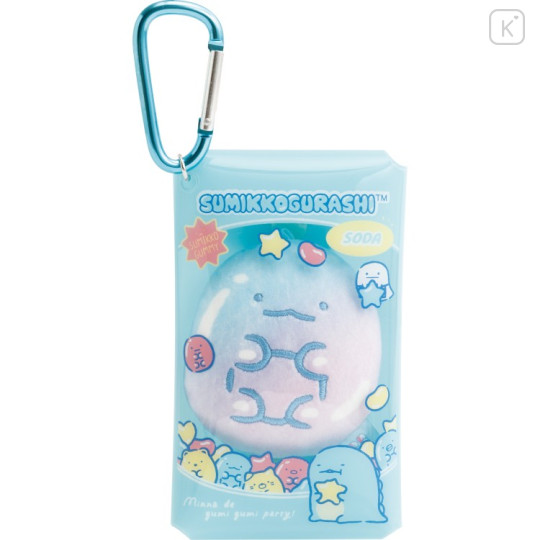 Japan San-X Hanging Plush with Clear Case (S) - Sumikko Gurashi : Gummy Gummy Party Tokage - 1