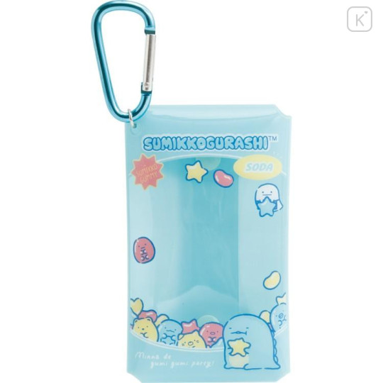 Japan San-X Hanging Plush with Clear Case (S) - Sumikko Gurashi : Gummy Gummy Party Tokage - 4