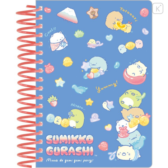 Japan San-X B6SP Notebook - Sumikko Gurashi : Gummy Gummy Party Navy - 1