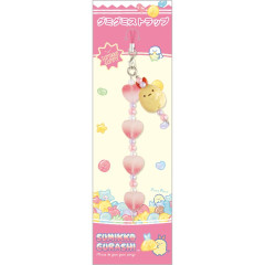 Japan San-X Bead Strap with Mascot - Sumikko Gurashi : Gummy Gummy Party Ebifurai no Shippo Fried Shrimp Tail
