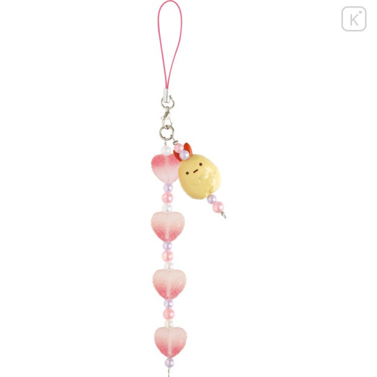 Japan San-X Bead Strap with Mascot - Sumikko Gurashi : Gummy Gummy Party Ebifurai no Shippo Fried Shrimp Tail - 2