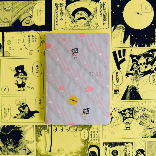 Japan Hobonichi Techo Hon A6 Daily Japanese - One Piece : Hiriluk's Cherry Blossoms / 2026 Jan / Mon Start - 3
