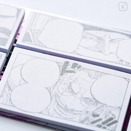 Japan Hobonichi Clear Sticky Note Set - One Piece : Sparkling Silver Old Guys - 2