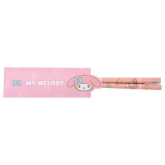 Japan Sanrio Bamboo Chopsticks 21cm with Bag - My Melody