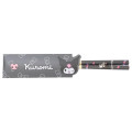 Japan Sanrio Bamboo Chopsticks 21cm with Bag - Kuromi - 1