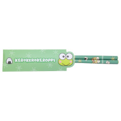 Japan Sanrio Bamboo Chopsticks 21cm with Bag - Keroppi