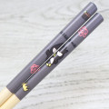 Japan Sanrio Bamboo Chopsticks 21cm with Bag - Badtz-maru - 2