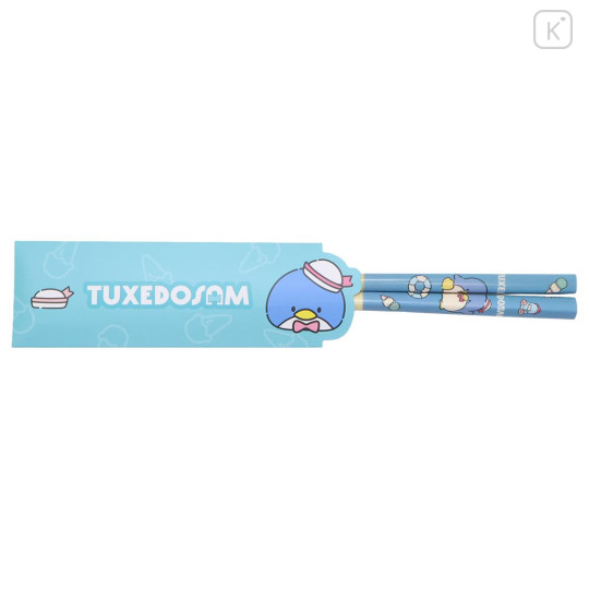 Japan Sanrio Bamboo Chopsticks 21cm with Bag - Tuxedosam - 1