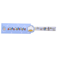 Japan Sanrio Bamboo Chopsticks 21cm with Bag - Pekkle