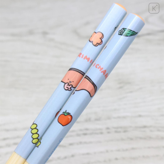 Japan Sanrio Bamboo Chopsticks 21cm with Bag - Kirimichan - 2