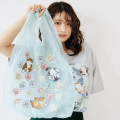 Japan Mofusand Hibiya Kadan Tulle Tote Bag - Flora Cat Winter Mint - 3