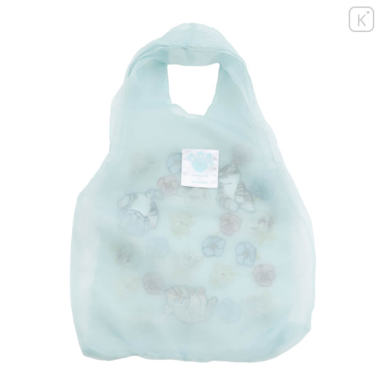 Japan Mofusand Hibiya Kadan Tulle Tote Bag - Flora Cat Winter Mint - 8