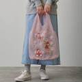 Japan Mofusand Hibiya Kadan Tulle Tote Bag - Flora Cat Strawberry Pink - 5