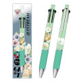 Japan Mofusand Hibiya Kadan Jetstream 4&1 Multi Ballpoint Pen + Mechanical Pencil - Flora Winter Cat Mint - 1