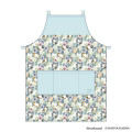 Japan Mofusand Hibiya Kadan Apron - Flora Cat Blue - 1