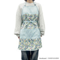 Japan Mofusand Hibiya Kadan Apron - Flora Cat Blue - 2