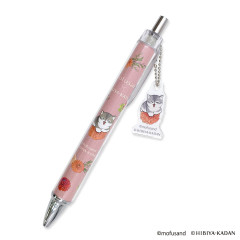 Japan Mofusand Hibiya Kadan Ballpoint Pen - Flora Strawberry Cat Dahlia