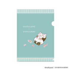 Japan Mofusand Hibiya Kadan A4 Clear File - Flora Cat Sakura Cherry Blossom