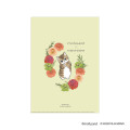 Japan Mofusand Hibiya Kadan A4 Clear File - Flora Strawberry Cat Dahlia - 2