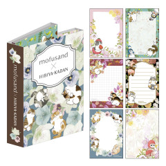 Japan Mofusand Hibiya Kadan Flip Memo Pad - Flora Cat Winter