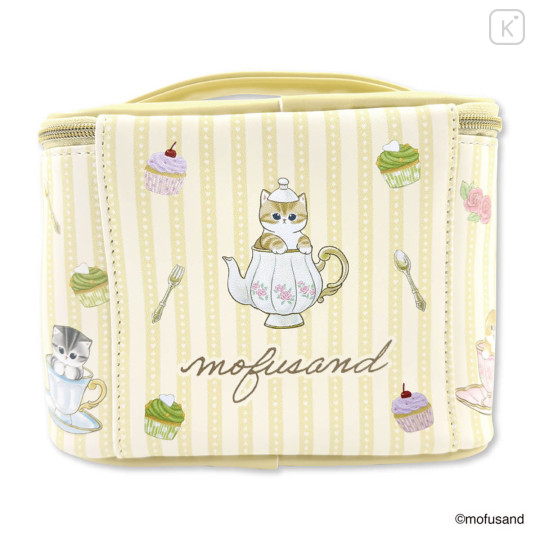 Japan Mofusand Vanity Pouch - Cat Tea Party Yellow - 4