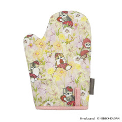 Japan Mofusand Hibiya Kadan Pot Holder - Flora Cat Strawberry Pink