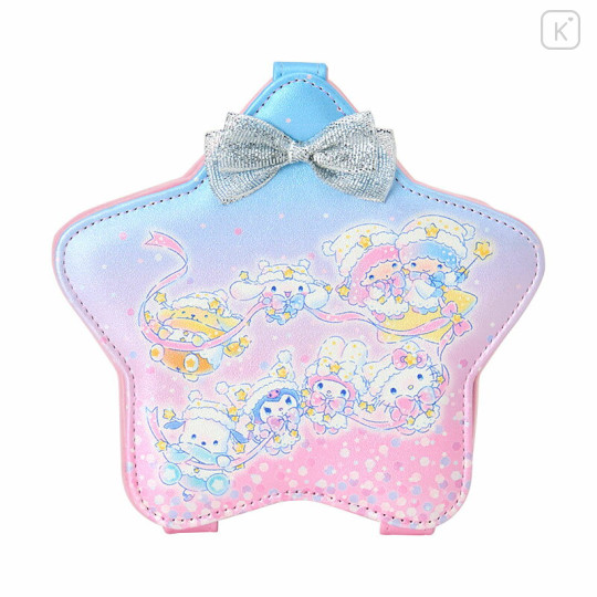 Japan Sanrio Original Folding Mirror Stand - Sparkling Winter Design Characters Star-Shaped - 1