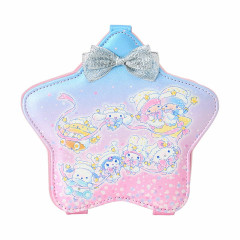 Japan Sanrio Original Folding Mirror Stand - Sparkling Winter Design Characters Star-Shaped
